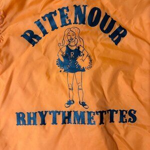 Vintage 1970s Orange Cheer Jacket Ritenour Rhythmettes Size Small Angel USA